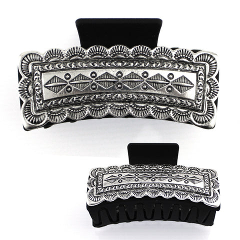 Western Metal Aztec Hair Clip